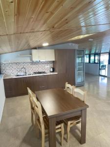 Kuchyň nebo kuchyňský kout v ubytování Hotel Mia