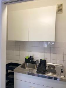 cocina con fregadero y encimera en Adler Apartment, en Colonia