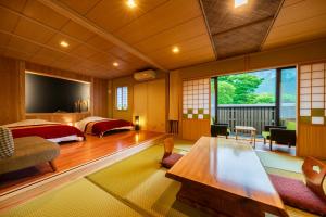 Katil atau katil-katil dalam bilik di 由布の里 旅荘 牧場の家 Ryoso Makibanoie