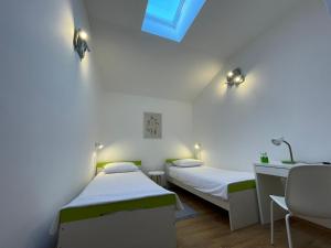 Postel nebo postele na pokoji v ubytování Apartman Stenice