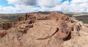 a view of a large rock formation on a mountain at Apartamentos GARAKOTA in Telde