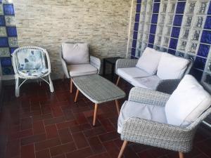 Predel za sedenje v nastanitvi House with exceptional view of the Mediterranean
