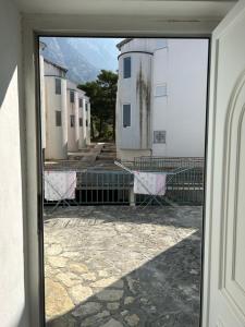 a view from a window of a building at 2 bedrooms apartment with sea view in Baška Voda +14 photos