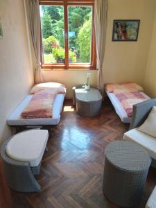 Postel nebo postele na pokoji v ubytování Hostinec u Rudy