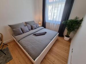 Postel nebo postele na pokoji v ubytování Süße Marie 3