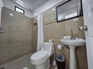 Koupelna v ubytování EcoStudio