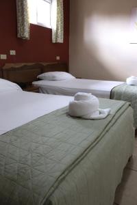 Postel nebo postele na pokoji v ubytování Hotel Residencial Panamericano