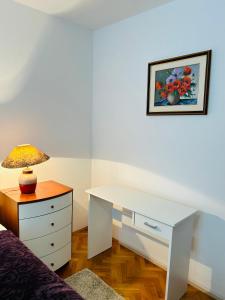 Televízia a/alebo spoločenská miestnosť v ubytovaní Apartment Tina