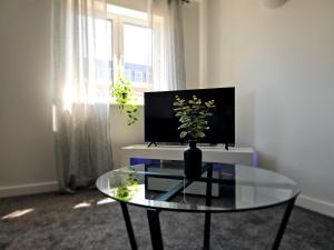 TV a/nebo společenská místnost v ubytování Spacious Two Bedroom Apartment with 2 En-suite Bathrooms