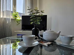 TV a/nebo společenská místnost v ubytování Spacious Two Bedroom Apartment with 2 En-suite Bathrooms