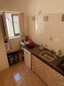 uma cozinha com um lavatório e uma bancada em Jama's Panoramic Estate Modica em Modica