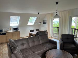 Kuchyň nebo kuchyňský kout v ubytování Ferienwohnung Müritzblick in Röbel
