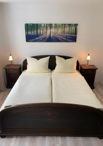 Ένα ή περισσότερα κρεβάτια σε δωμάτιο στο Ferienwohnung Vintage Willingen