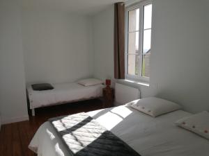 Postel nebo postele na pokoji v ubytování Gîte 4 etoiles à la campagne