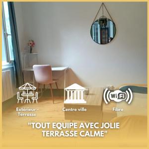 Imagen de la galería de La Terrasse Zen DACHER - Superbe appartement 30 m2 tout équipé avec terrasse cœur Vichy proche gare Thermes Cures, en Vichy 23 fotos más