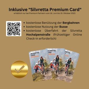 a flyer for the inclusive skyrify skyrify mountainine permit card at Apart Grafspitz in Ischgl