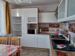 Kuchyň nebo kuchyňský kout v ubytování Pokoje I Apartamenty