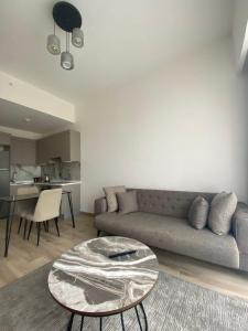 - un salon avec un canapé et une table dans l'établissement Luxry Apartment, à Istanbul