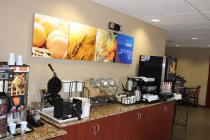 a coffee bar in a office with a counter top at Comfort Inn Green Valley I-19 in Green Valley