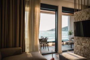 a hotel room with a view of the ocean at KAAB Boutique Hotel in Ulcinj