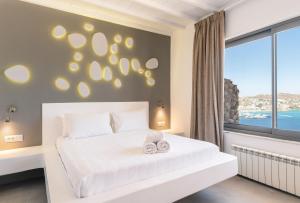 Posteľ alebo postele v izbe v ubytovaní Villa Zen - MG Villas Mykonos
