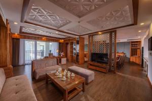 Posezení v ubytování Bamboo Sapa Hotel