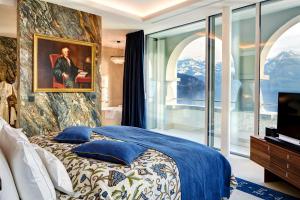 Cama ou camas em um quarto em Park Hotel Vitznau