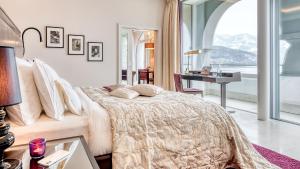 Cama ou camas em um quarto em Park Hotel Vitznau