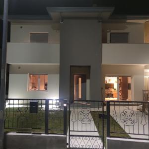 a view from the balcony of a house at night at BBConegliano Borlini in Conegliano