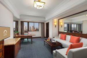 Posezení v ubytování City Hotel Xiamen-Free Welcome Fruits