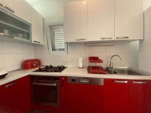 Kuchyň nebo kuchyňský kout v ubytování Island Šolta Comfort apartment Modesty