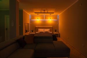 Posezení v ubytování Level 2 Spa Apartman