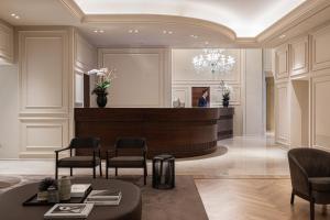 - une salle d'attente dans le hall de l'hôtel dans l'établissement Worldhotel Cristoforo Colombo, à Milan