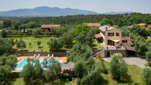 uma vista aérea de uma casa com piscina em VILLA IRENE 6, Emma Villas em Montecarlo
