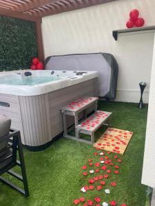 Fotografia z galérie ubytovania Sinalospa - Cosalà appartemement Sauna Jacuzzi Grande terrasse à 5 minutes de Nancy Place Stanislas v destinácii Champigneulles