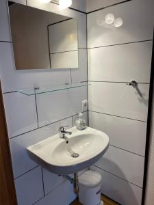 Koupelna v ubytování Haus St. Martin