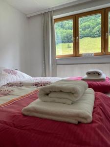 Postel nebo postele na pokoji v ubytování Haus St. Martin