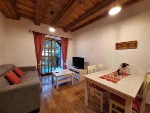 TV a/nebo společenská místnost v ubytování Apartmán Jezerné