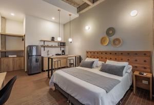 Kuchyň nebo kuchyňský kout v ubytování The Somos Flats Laureles