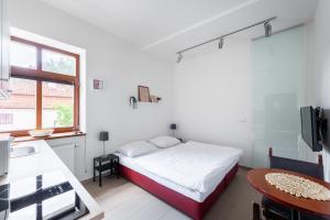 Postel nebo postele na pokoji v ubytování Apartmán Muzeum obchodu