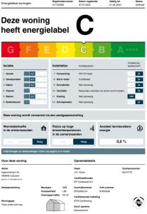 a screenshot of a website with the degree warning heat energies calculator at Jadi in Cadzand