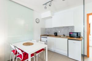 Kuchyň nebo kuchyňský kout v ubytování Apartmán Muzeum obchodu