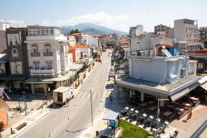 an overhead view of a street in a city at P J Luxury Suites in Serres