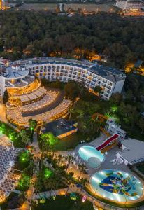 an overhead view of a large building with a water park at Kaya Side in Side