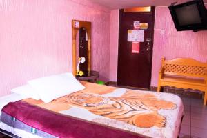 Postel nebo postele na pokoji v ubytování Hostal Carlos Luis