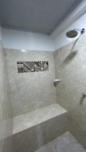 a bathroom with a shower with a tub and a shower at ApartaHotel El Balcón del Tolima in Falan