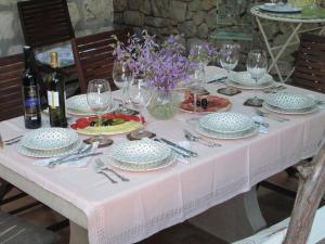 En restaurang eller annat matställe på Villa Franka