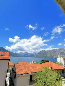 a view of a large body of water with buildings at Apartments Andrea in Kotor