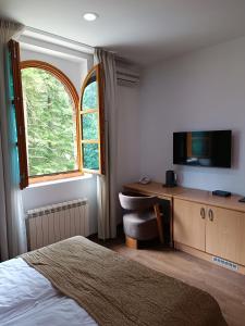 TV a/nebo společenská místnost v ubytování Garni Hotel Vila Drina