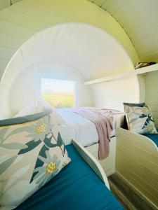 Katil atau katil-katil dalam bilik di Charming Lodge in Morpeth